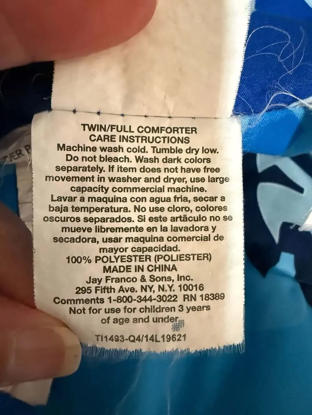 Marvel Ultimate Spider-Man Twin/Full Comforter Blue Polyester